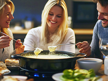 Moléson en Gruyère une fondue entre amis